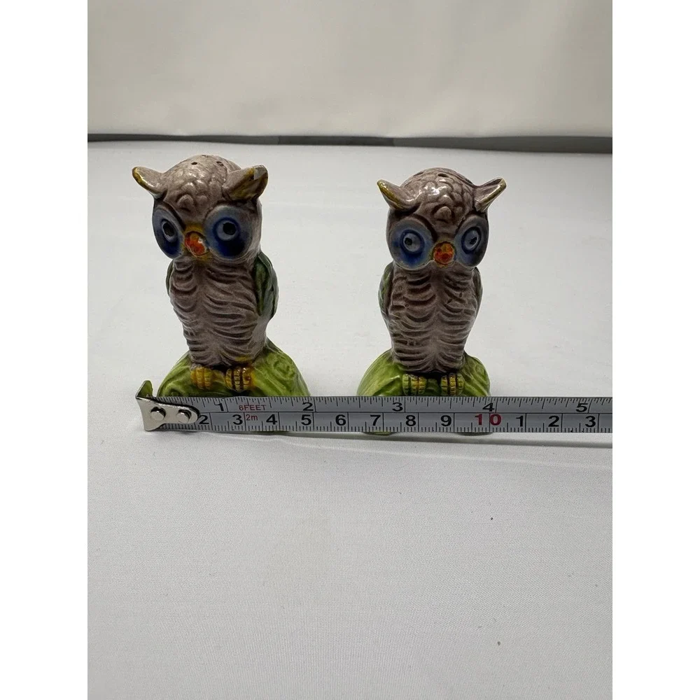 Vintage Japan Owl Salt And Pepper Shakers 3